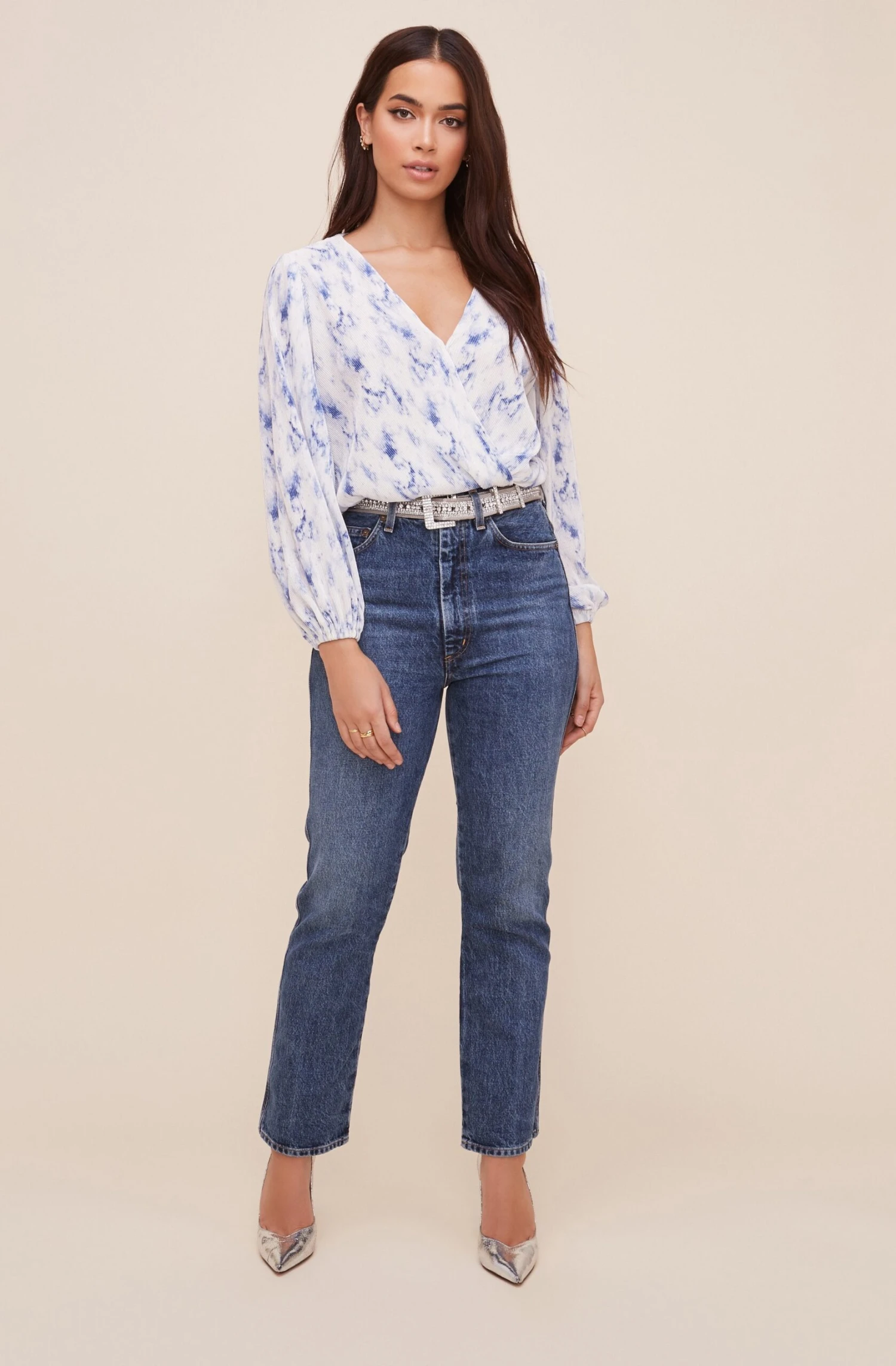 Plisse Tie Dye Long Sleeve Top 3 Plisse Tie Dye Long Sleeve Top - Image 3