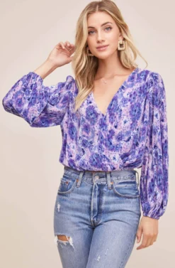 Pleated Surplice Long Sleeve Top -Larana Style Shop AT15081B PINK PURPLE TIE DYE 4 scaled