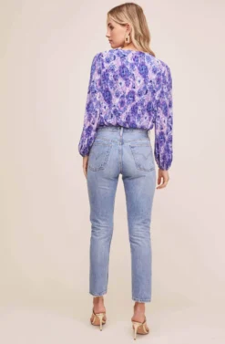 Pleated Surplice Long Sleeve Top -Larana Style Shop AT15081B PINK PURPLE TIE DYE 5 scaled