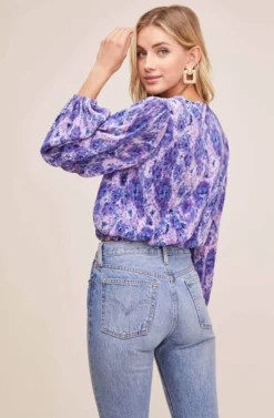 Pleated Surplice Long Sleeve Top -Larana Style Shop AT15081B PINK PURPLE TIE DYE 6 scaled