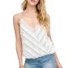 Surplice Eyelash Cami