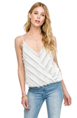 Surplice Eyelash Cami