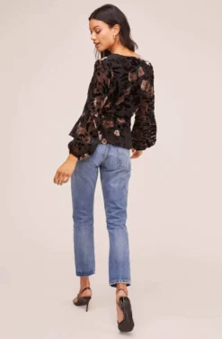 Velvet Burnout Wrap Top 10 Velvet Burnout Wrap Top -Larana Style Shop AT15439B BLACK MAUVE FLORAL 3 scaled