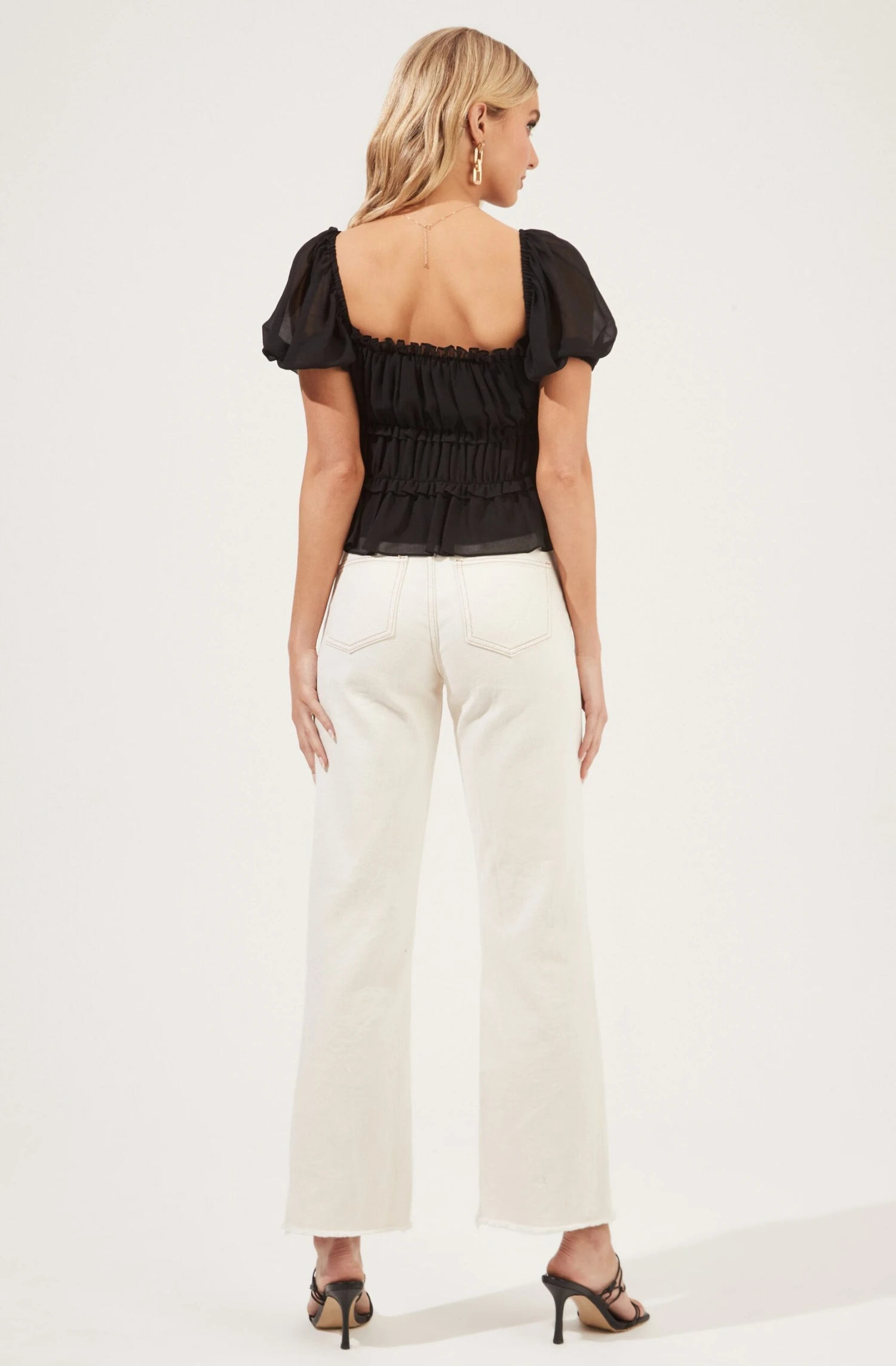 Ruched Ruffle Short Sleeve Top 8 Ruched Ruffle Short Sleeve Top - Image 8