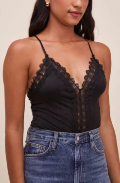 Lace Inset Bodysuit -Larana Style Shop AT16124 BLACK 3 scaled