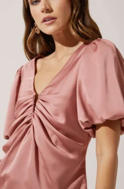 Deep V Balloon Sleeve Top 22 Deep V Balloon Sleeve Top -Larana Style Shop AT16293 DARKBLUSH 3 4513f062 713d 4074 95b5 61250f08b871 scaled