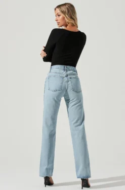 Vivica Asymmetrical Bodysuit -Larana Style Shop AT16618 BLACK 3 scaled