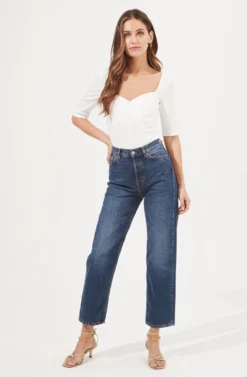 Eliza Sweetheart Neck Bodysuit -Larana Style Shop AT16751 WHITE 2 scaled