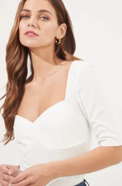 Eliza Sweetheart Neck Bodysuit -Larana Style Shop AT16751 WHITE 4 scaled
