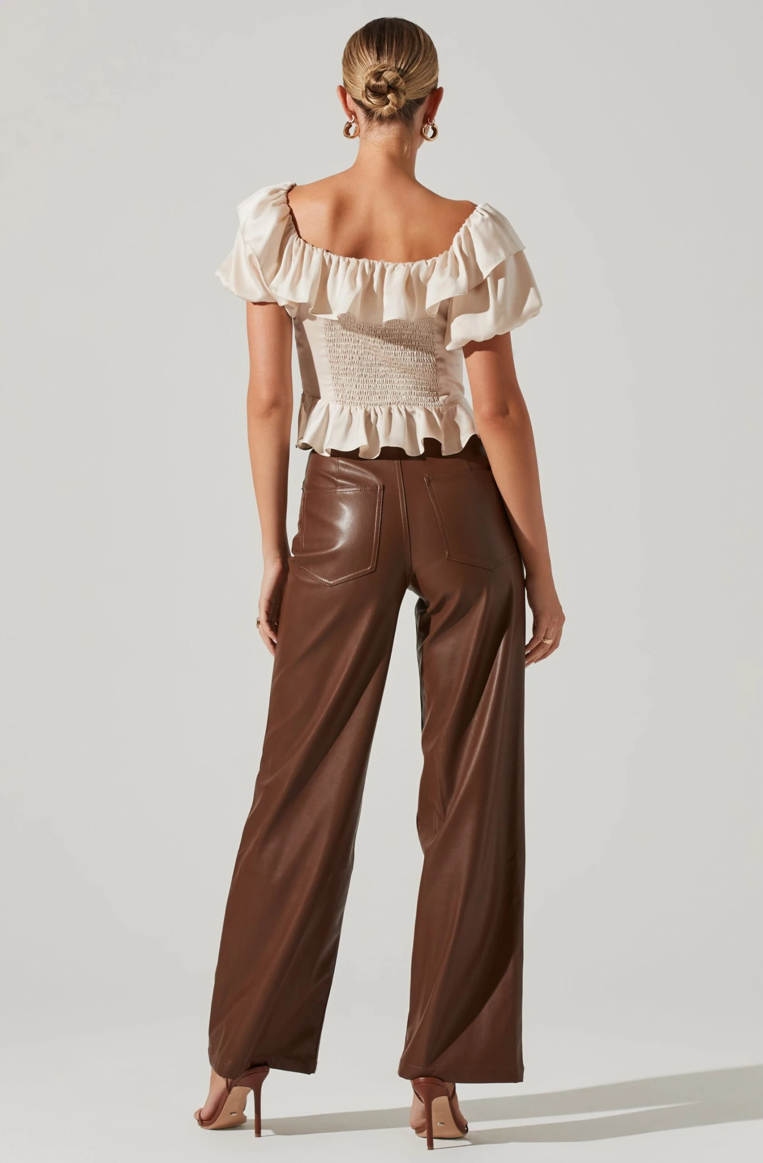 Satin Bubble Sleeve Top 9 Satin Bubble Sleeve Top - Image 9