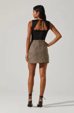 U Hardware Tie Back Sweetheart Bodysuit -Larana Style Shop AT17293 BLACK 7 scaled