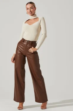 Sweetheart Turtleneck Long Sleeve Top -Larana Style Shop AT17392 CREAM 1 scaled