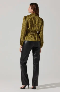 Asymmetrical Collared Floral Wrap Top 16 Asymmetrical Collared Floral Wrap Top -Larana Style Shop AT17922 OLIVEFLORALSKETCH 5 scaled