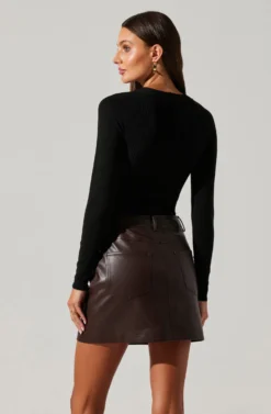 Twist Neck Cutout Sweater -Larana Style Shop AT17944 BLACK 6 scaled