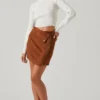 Faux Suede Mini Skirt