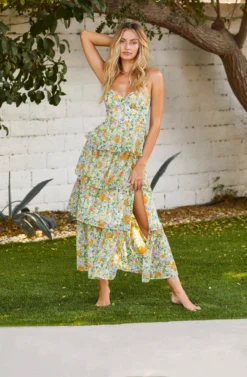 Midsummer Floral Tiered Maxi Dress 35 Midsummer Floral Tiered Maxi Dress -Larana Style Shop Look 022 2193 scaled