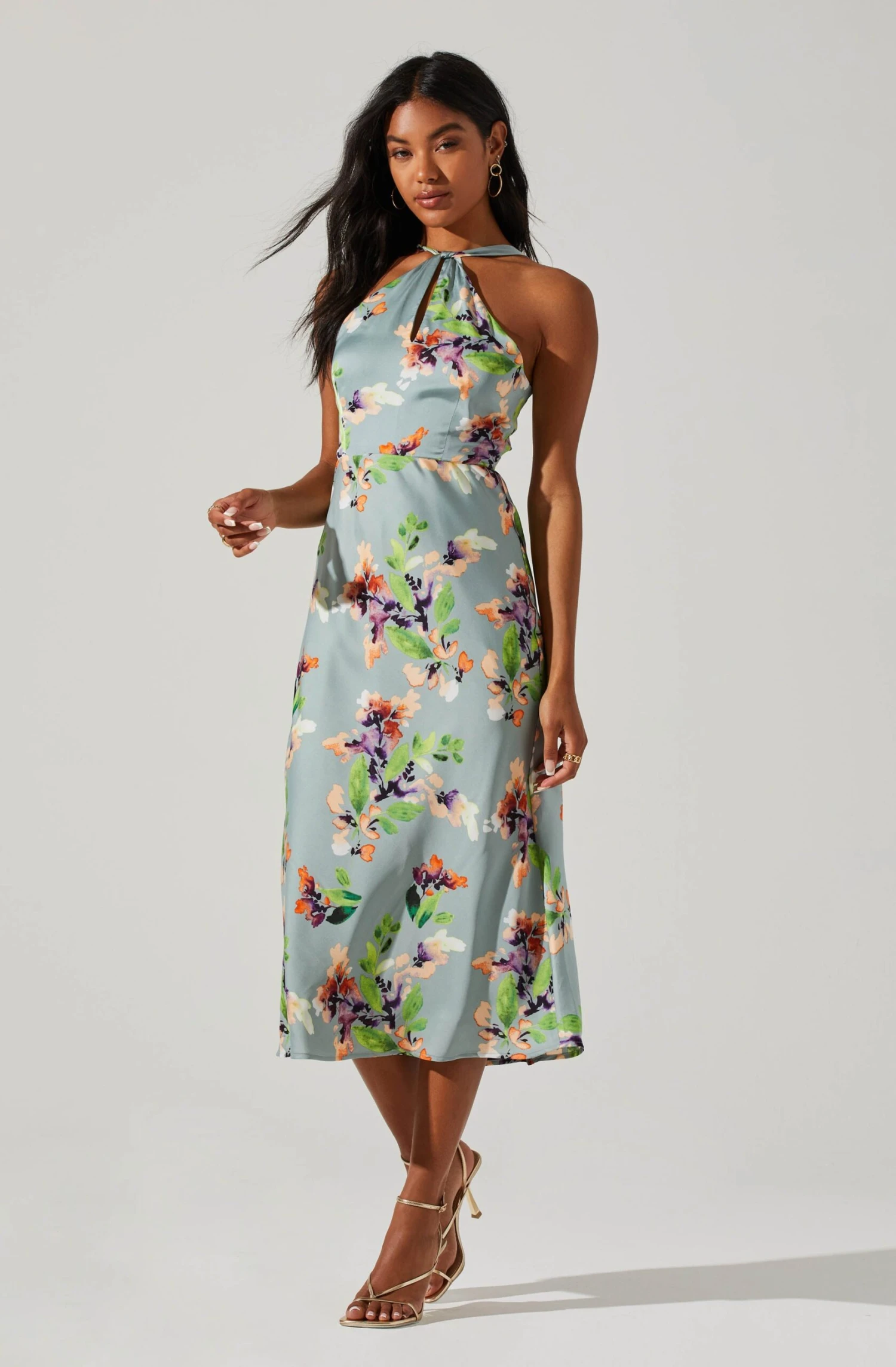 Sandrine Floral Halter Midi Dress 7 Sandrine Floral Halter Midi Dress - Image 7