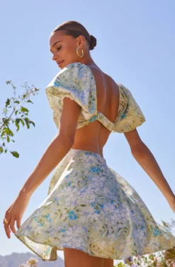 Clarita Floral Cutout Puff Sleeve Mini Dress 9 Clarita Floral Cutout Puff Sleeve Mini Dress -Larana Style Shop Shoot 3680 scaled